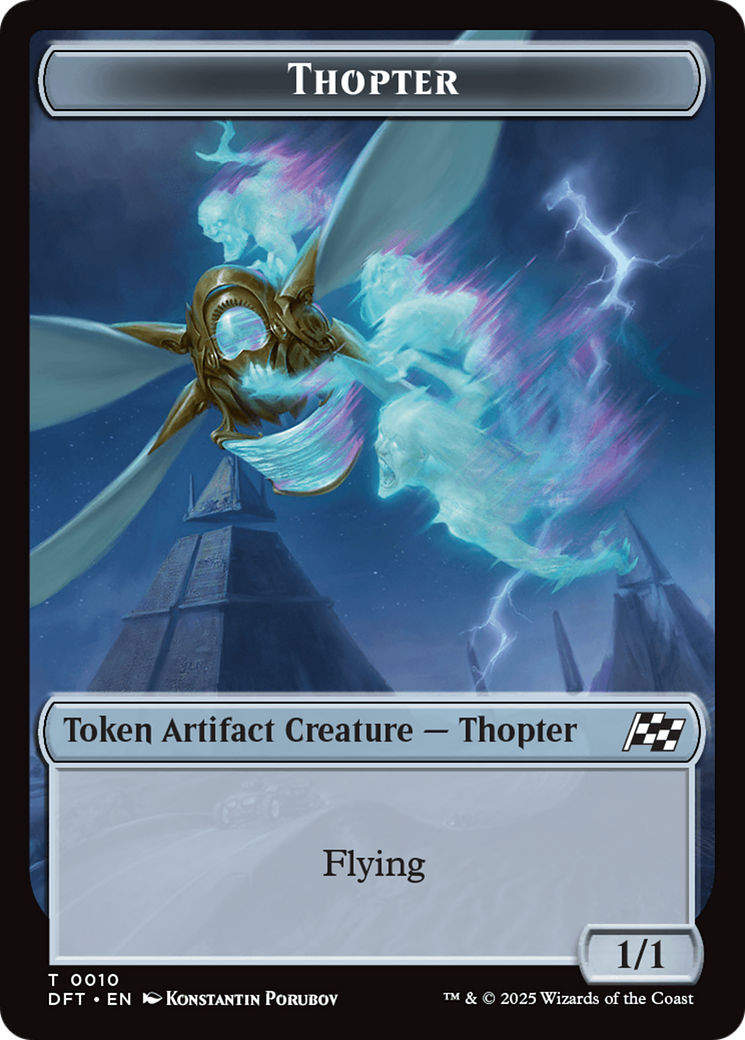 Cat // Thopter (0010) Double-Sided Token (DFT-2 // 10) - Aetherdrift