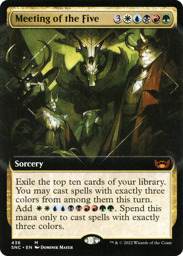 Meeting of the Five (Extended Art) (SNC-436) - Streets of New Capenna: (Extended Art)