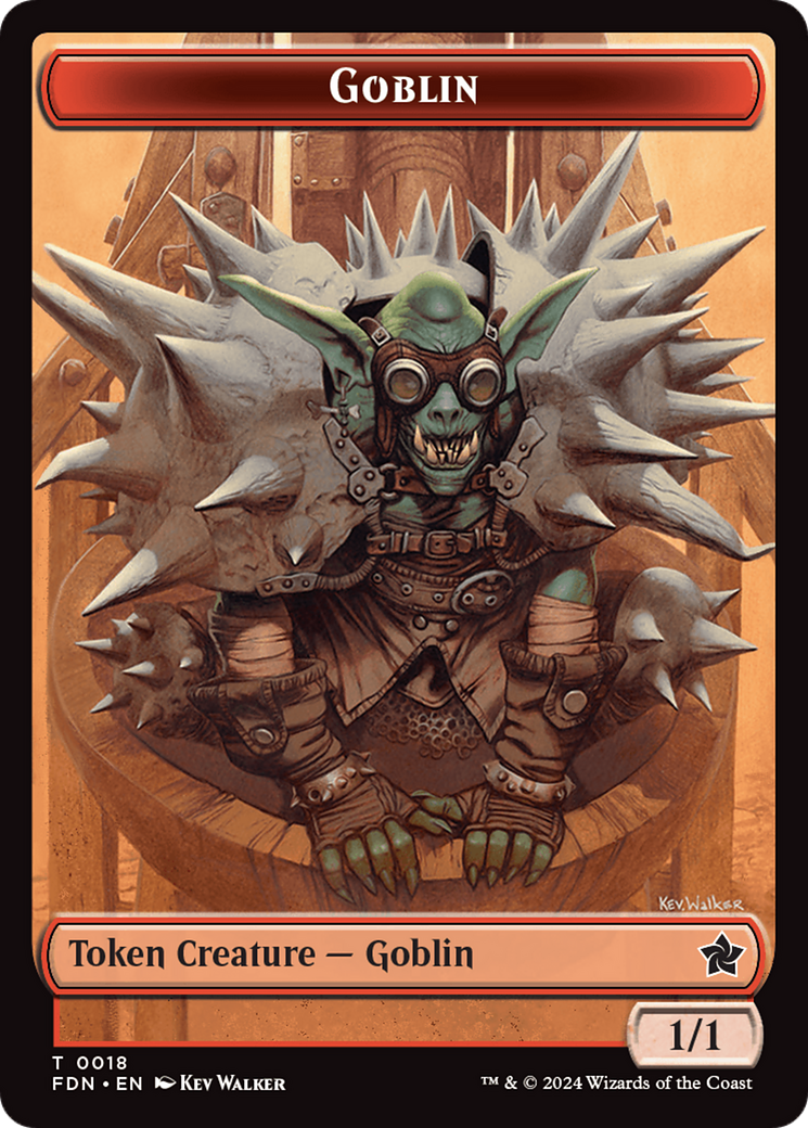 Goblin // Treasure Double-Sided Token (FDN-18 // 23) - Foundations