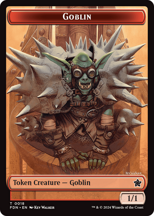 Goblin // Treasure Double-Sided Token (FDN-18 // 23) - Foundations