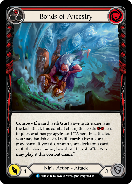Bonds of Ancestry (Red) [OUT056] (Outsiders)  Rainbow Foil | The CG Realm