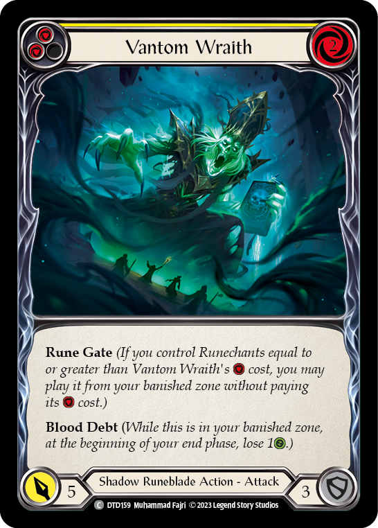 Vantom Wraith (Yellow) [DTD159] (Dusk Till Dawn)  Rainbow Foil | The CG Realm