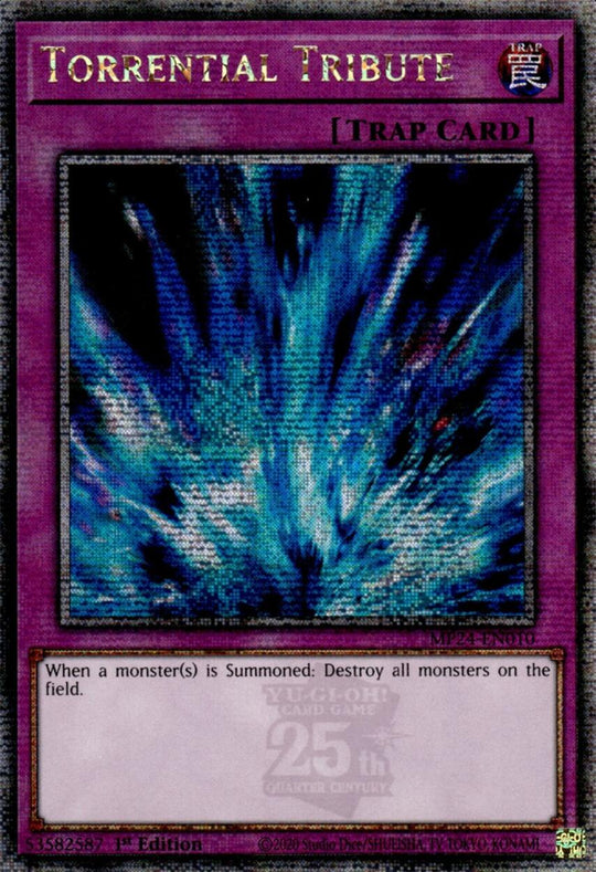 Torrential Tribute (Quarter Century Secret Rare) (MP24-EN010) - 25th Anniversary Tin: Dueling Mirrors 1st Edition