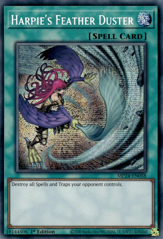 Harpie's Feather Duster (Alternate Art) (MP24-EN058) - 25th Anniversary Tin: Dueling Mirrors 1st Edition