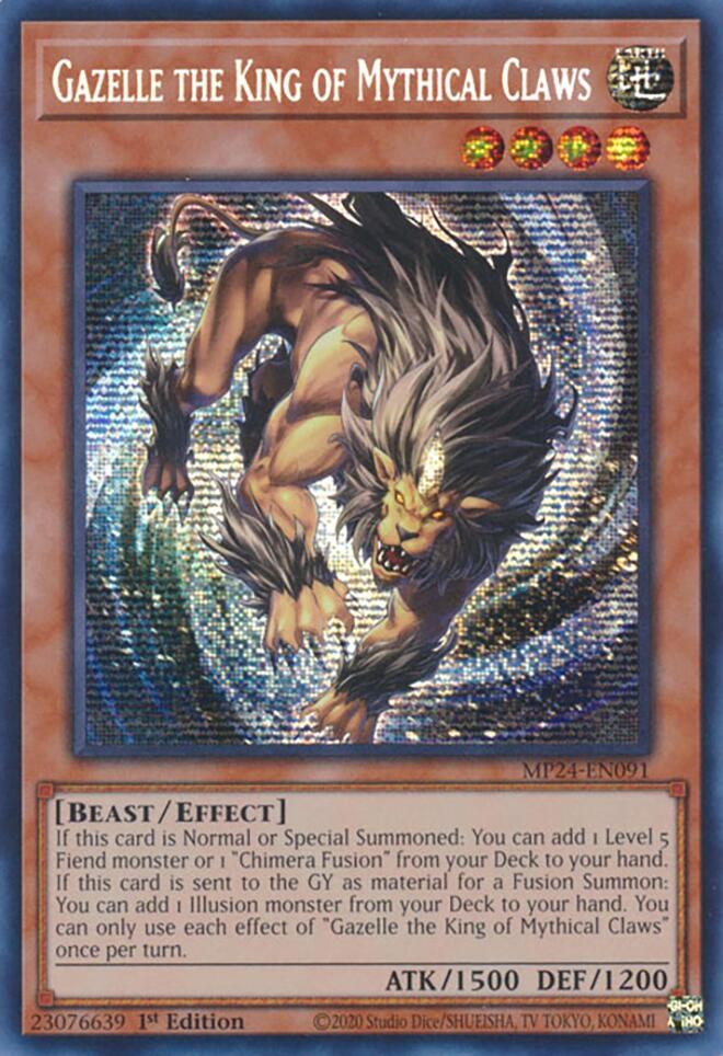 Gazelle the King of Mythical Claws (MP24-EN091) - 25th Anniversary Tin: Dueling Mirrors 1st Edition