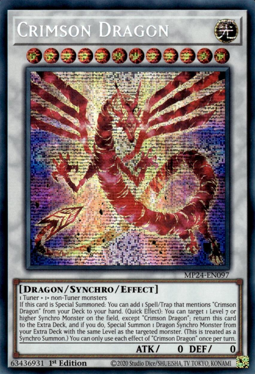 Crimson Dragon (card) [MP24-EN097] Prismatic Secret Rare | The CG Realm