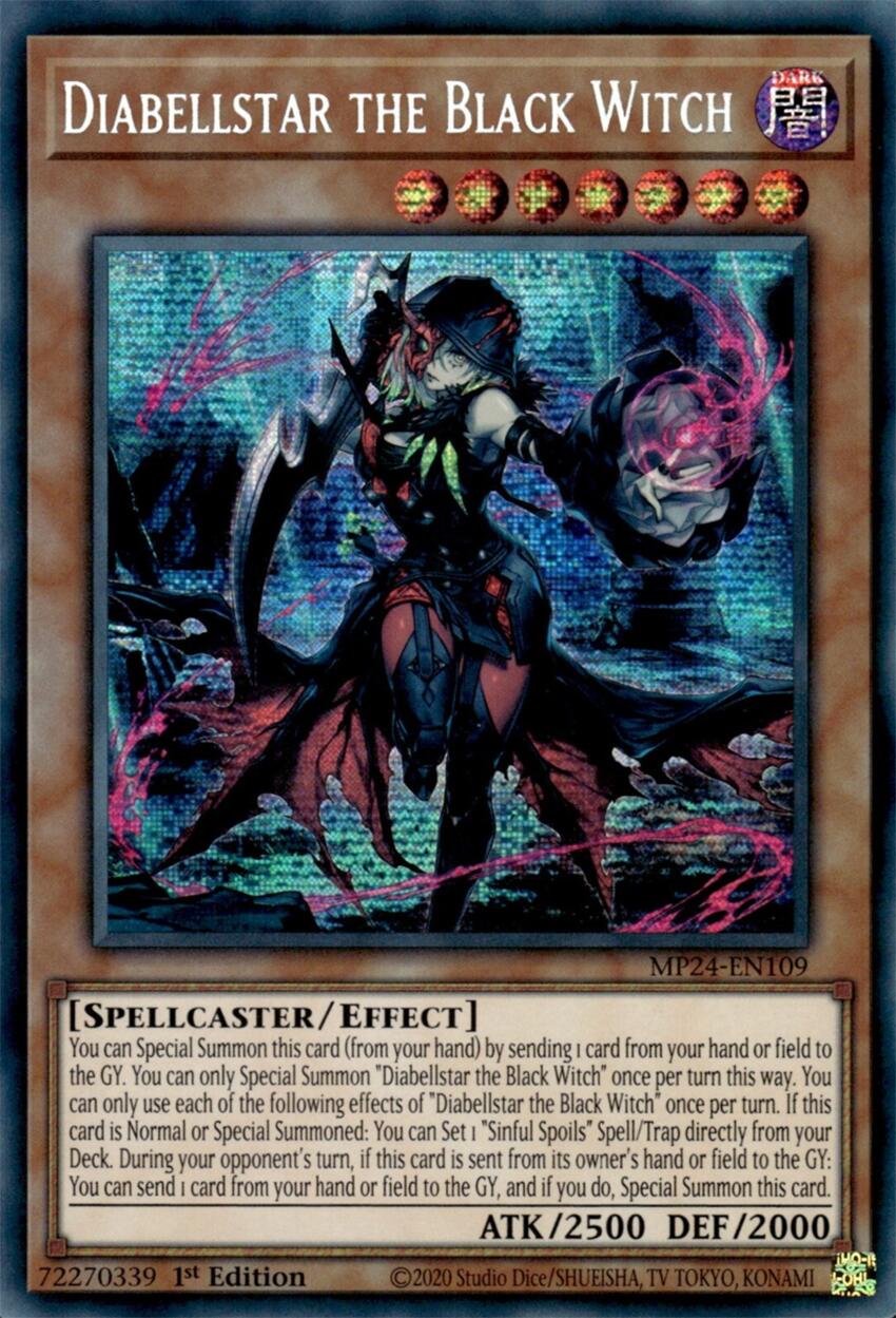 Diabellstar the Black Witch [MP24-EN109] Prismatic Secret Rare | The CG Realm