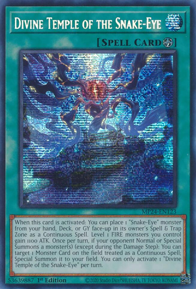 Divine Temple of the Snake-Eye (MP24-EN123) - 25th Anniversary Tin: Dueling Mirrors 1st Edition