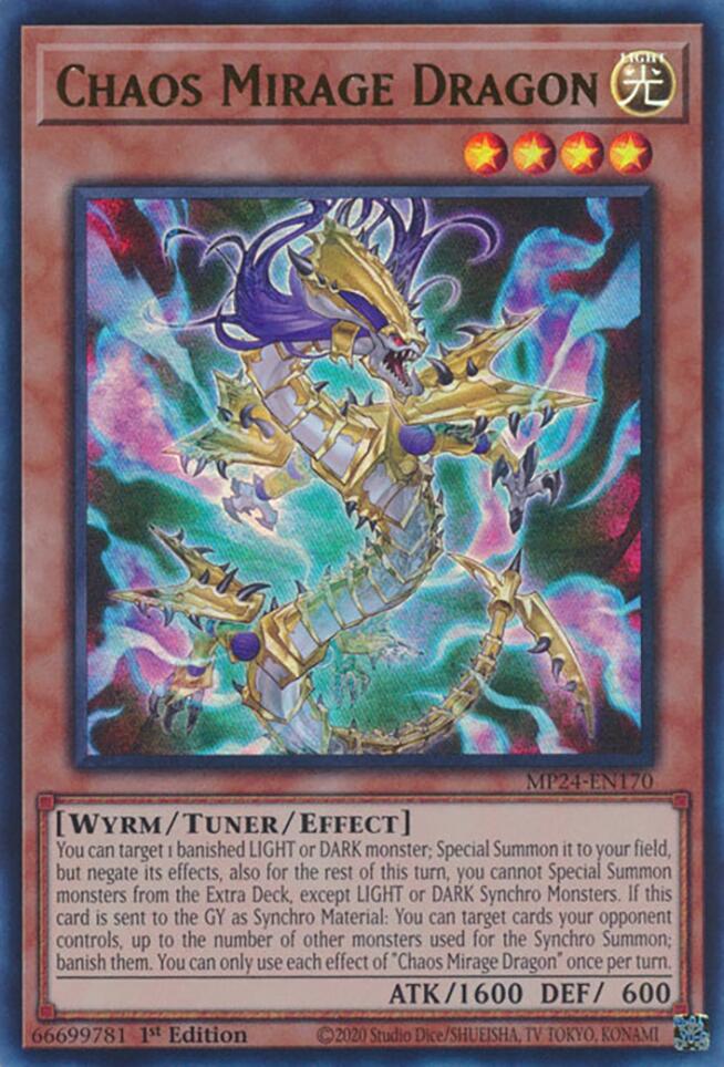 Chaos Mirage Dragon [MP24-EN170] Ultra Rare | The CG Realm