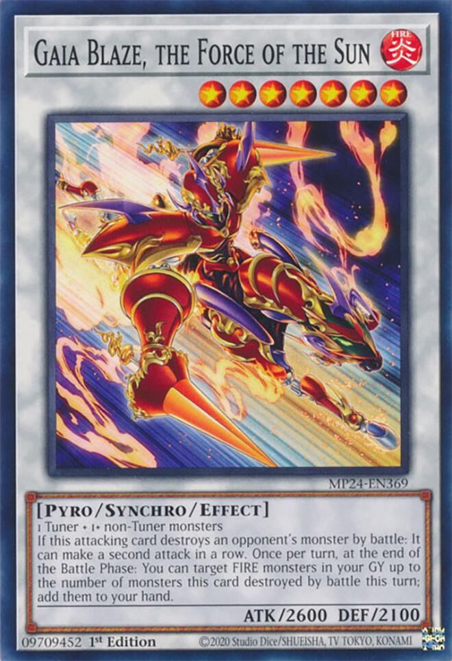 Gaia Blaze, the Force of the Sun [MP24-EN369] Common | The CG Realm