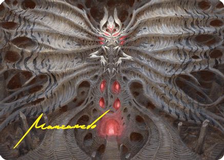 Valgavoth, Terror Eater Art Card (Gold-Stamped Signature) (ASDSK-010) - Art Series: Duskmourn: House of Horror