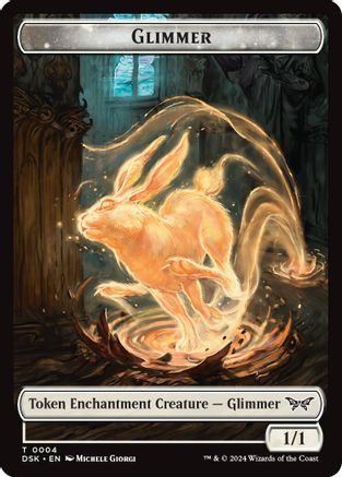 Glimmer // Shard Double-Sided Token (DSK-4 // 2) - Duskmourn: House of Horror Foil