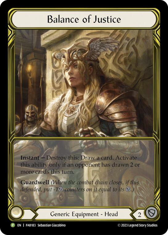 Balance of Justice [FAB183] (Promo)  Cold Foil | The CG Realm