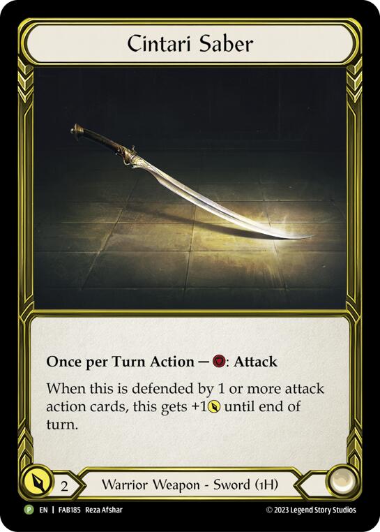 Cintari Saber [FAB185] (Promo)  Cold Foil | The CG Realm