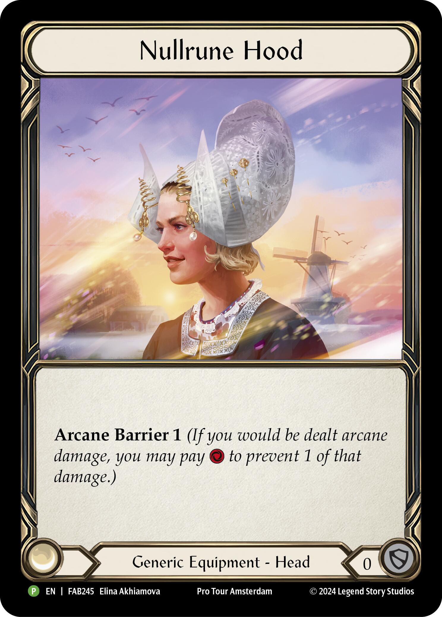 Nullrune Hood (Cold Foil) [FAB245] (Promo)  Rainbow Foil | The CG Realm