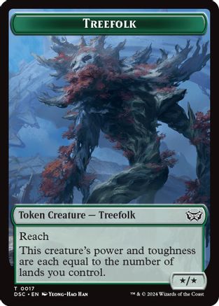 Treefolk // Spider Double-Sided Token (DSC-17 // 16) - Commander: Duskmourn: House of Horror