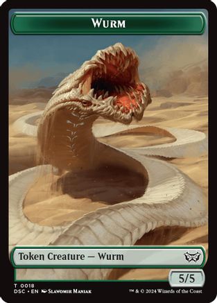 Wurm (0018) // Fractal Double-Sided Token (DSC-18 // 20) - Commander: Duskmourn: House of Horror