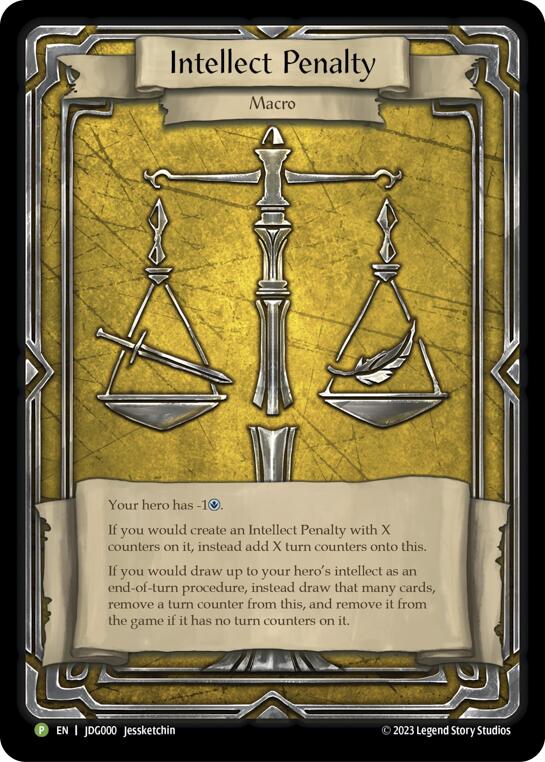 Intellect Penalty (Cold Foil) [JDG000] (Promo)  Rainbow Foil | The CG Realm