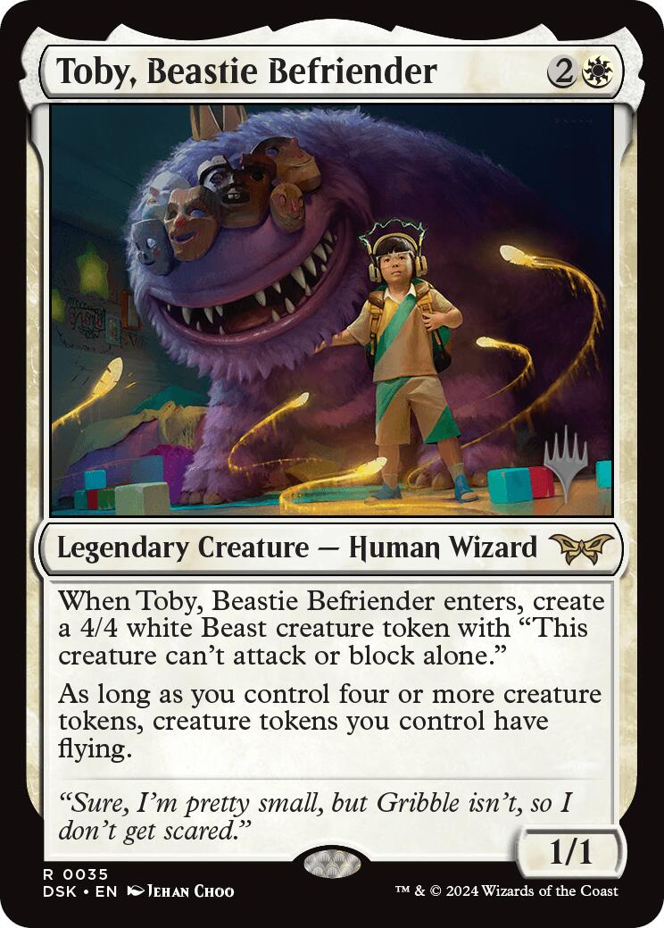 Toby, Beastie Befriender (Promo Pack) [Duskmourn: House of Horror Promos] | The CG Realm