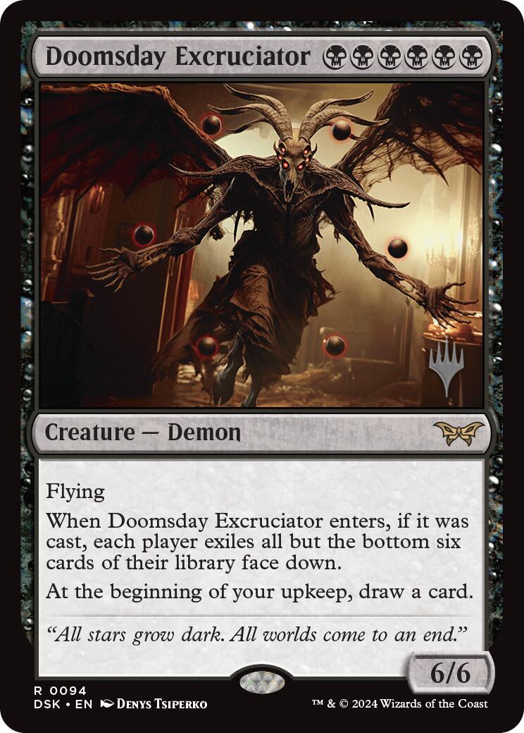 Doomsday Excruciator (Promo Pack) [Duskmourn: House of Horror Promos] | The CG Realm