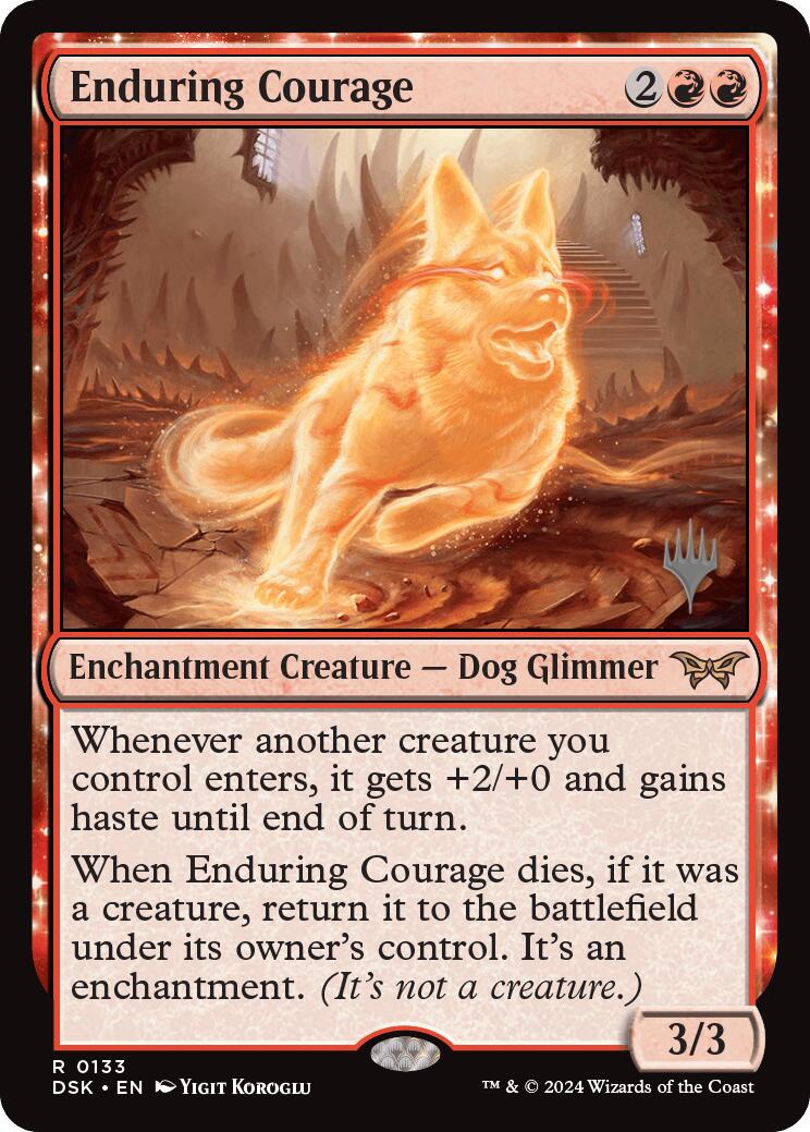 Enduring Courage (Promo Pack) [Duskmourn: House of Horror Promos] | The CG Realm