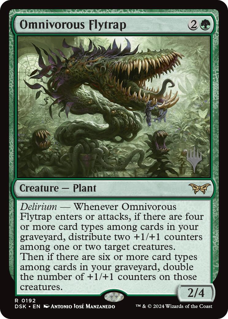 Omnivorous Flytrap (Promo Pack) [Duskmourn: House of Horror Promos] | The CG Realm