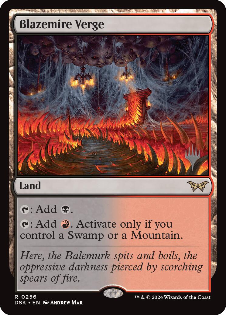 Blazemire Verge (Promo Pack) [Duskmourn: House of Horror Promos] | The CG Realm