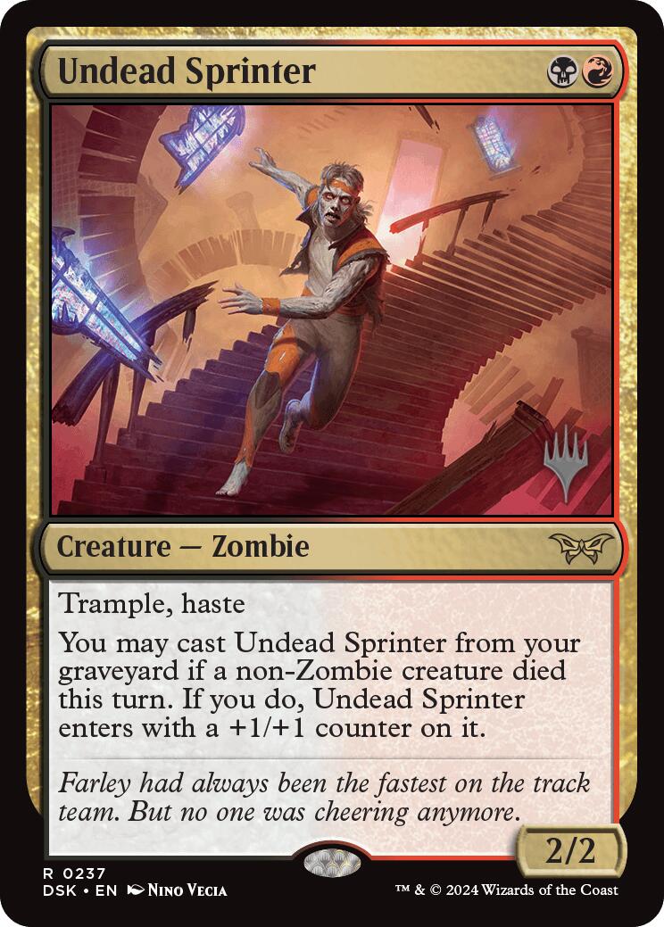 Undead Sprinter (Promo Pack) [Duskmourn: House of Horror Promos] | The CG Realm