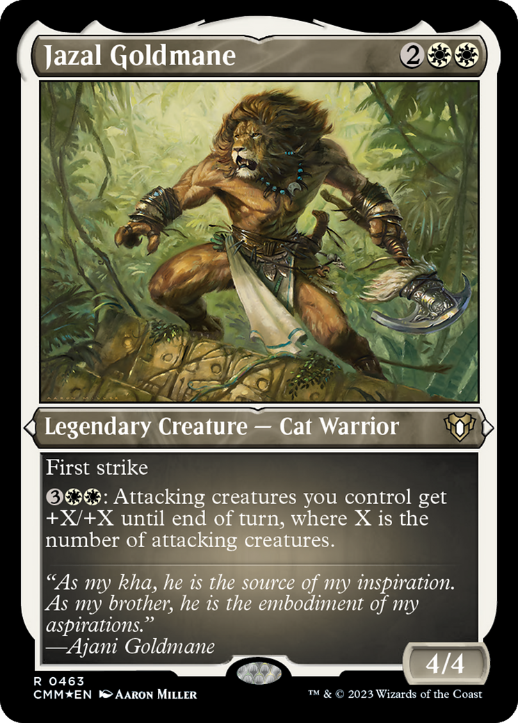 Jazal Goldmane (Foil Etched) [Commander Masters] | The CG Realm