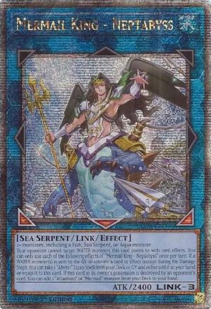 Mermail King - Neptabyss (Quarter Century Secret Rare) (ROTA-EN046) - Rage of the Abyss 1st Edition