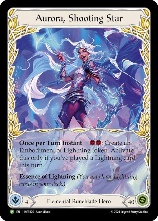 Aurora, Shooting Star [HER120] (Promo)  Rainbow Foil | The CG Realm