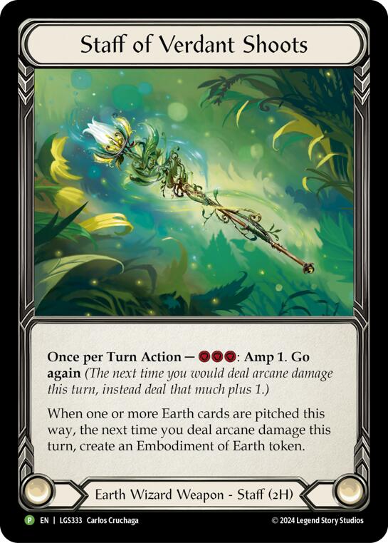 Staff of Verdant Shoots [LGS333] (Promo)  Rainbow Foil | The CG Realm