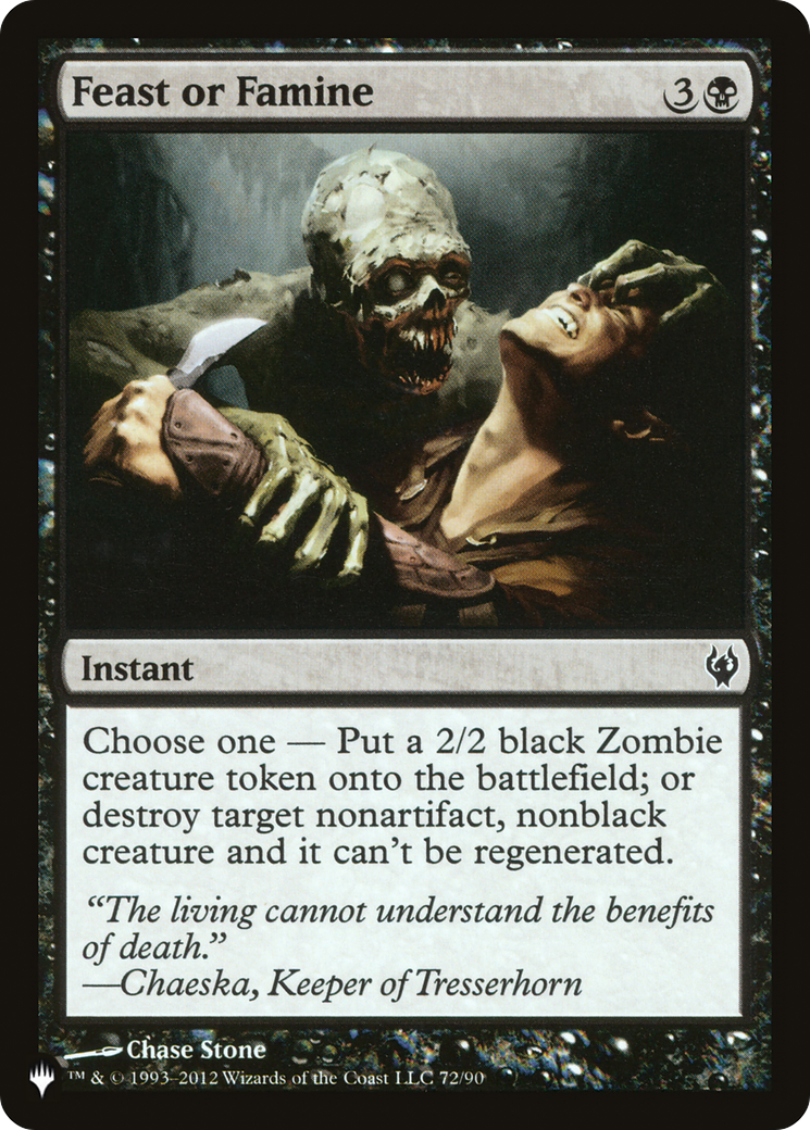 Feast or Famine [The List] | The CG Realm