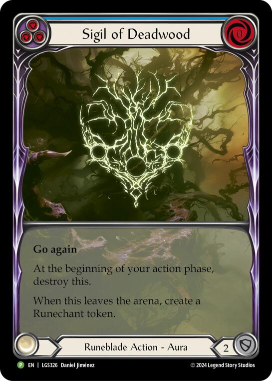 Sigil of Deadwood (Extended Art) [LGS326] (Promo)  Rainbow Foil | The CG Realm