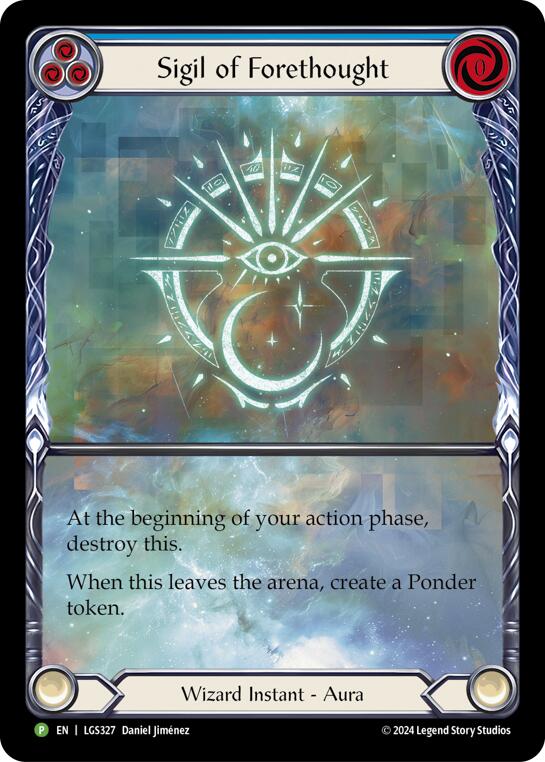 Sigil of Forethought (Extended Art) [LGS327] (Promo)  Rainbow Foil | The CG Realm