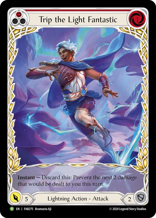 Trip the Light Fantastic (Red) (Extended Art) [FAB275] (Promo)  Rainbow Foil | The CG Realm
