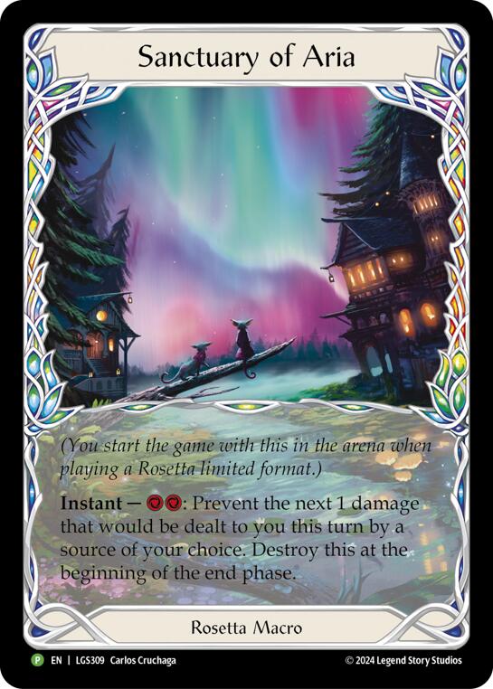 Sanctuary of Aria (Extended Art) [LGS309] (Promo)  Cold Foil | The CG Realm