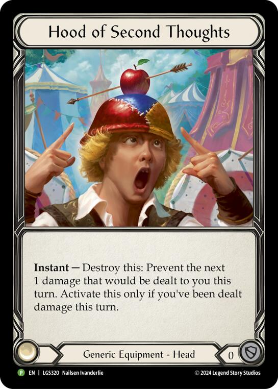 Hood of Second Thoughts - LGS320 [LGS320] (Promo)  Rainbow Foil | The CG Realm