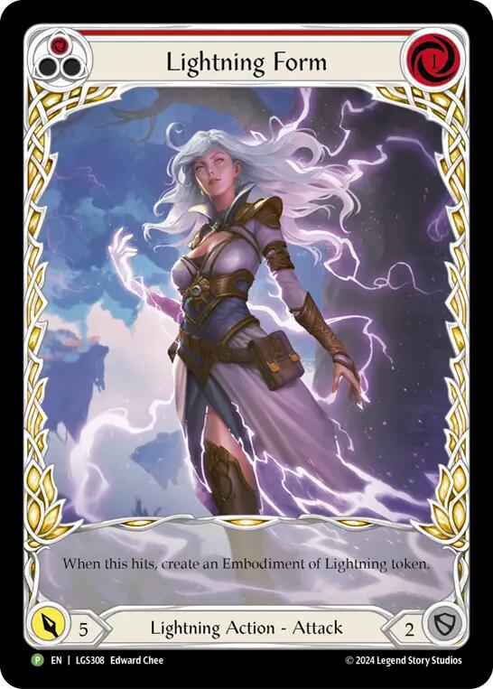Lightning Form (Red) [LGS308] (Promo)  Rainbow Foil | The CG Realm