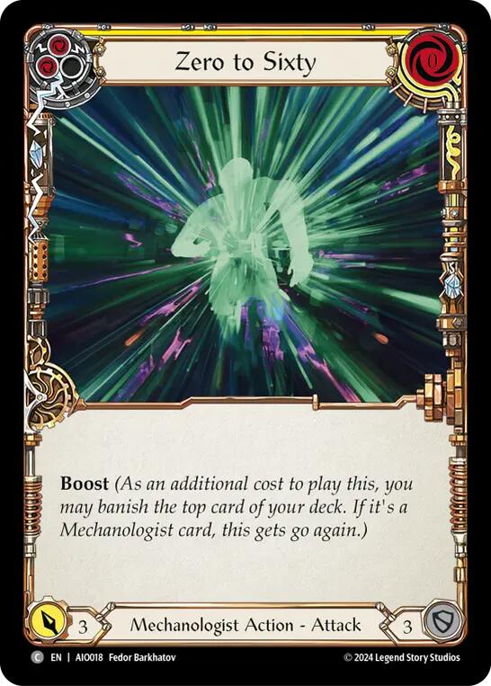 Zero to Sixty (Yellow) [AIO018] (Armory Deck: Dash) | The CG Realm