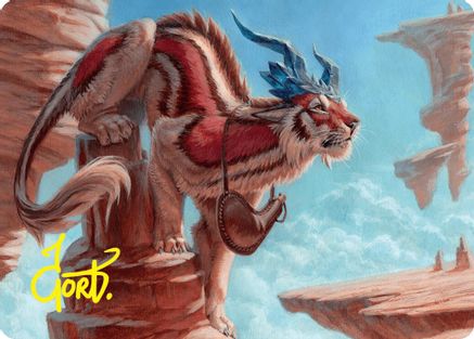 Felidar Savior Art Card (3/54) (Gold-Stamped Signature) (ASFDN-003) - Art Series: Foundations