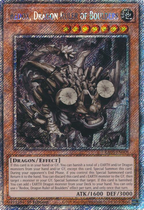Redox, Dragon Ruler of Boulders (Platinum Secret Rare) [RA03-EN008] Platinum Secret Rare | The CG Realm