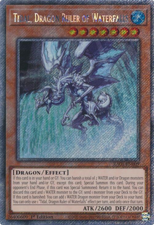 Tidal, Dragon Ruler of Waterfalls (Platinum Secret Rare) [RA03-EN009] Platinum Secret Rare | The CG Realm