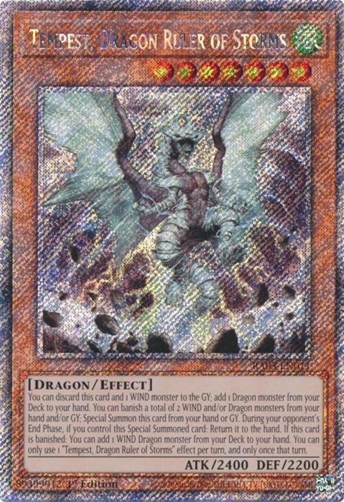 Tempest, Dragon Ruler of Storms (Platinum Secret Rare) [RA03-EN011] Platinum Secret Rare | The CG Realm