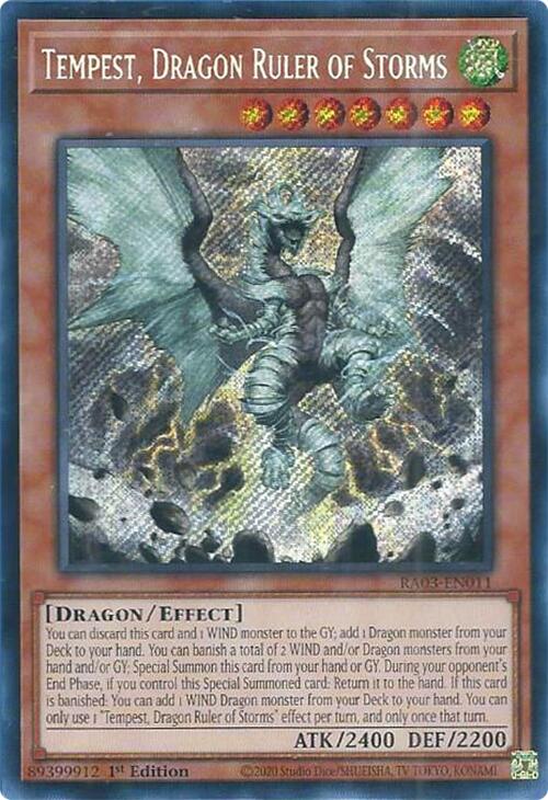 Tempest, Dragon Ruler of Storms (Secret Rare) [RA03-EN011] Secret Rare | The CG Realm