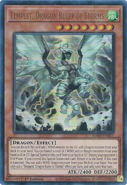 Tempest, Dragon Ruler of Storms (UR) [RA03-EN011] Ultra Rare | The CG Realm