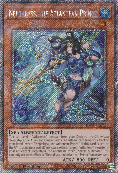 Neptabyss, the Atlantean Prince (Platinum Secret Rare) [RA03-EN013] Platinum Secret Rare | The CG Realm