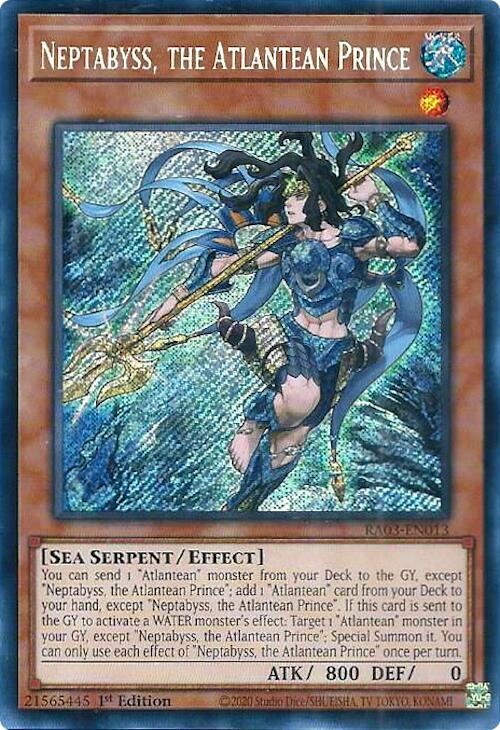 Neptabyss, the Atlantean Prince (Secret Rare) [RA03-EN013] Secret Rare | The CG Realm