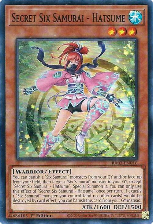 Secret Six Samurai - Hatsume [RA03-EN016] Super Rare | The CG Realm