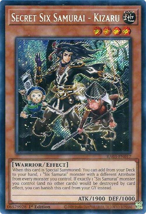Secret Six Samurai - Kizaru (Secret Rare) [RA03-EN017] Secret Rare | The CG Realm